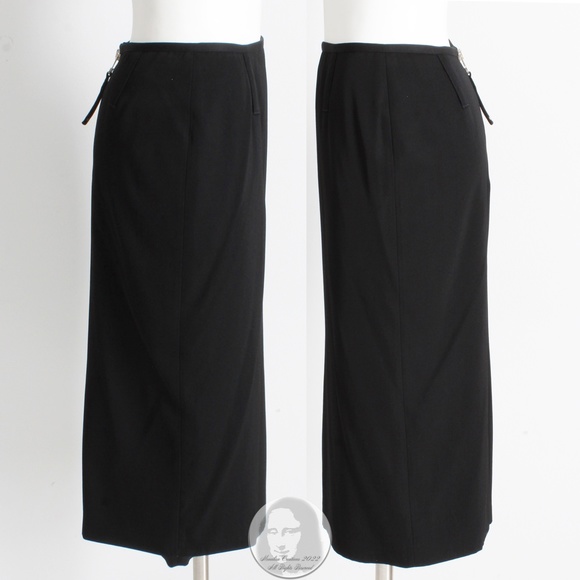 Jean Paul Gaultier Skirt Femme Label Black Chunky Zip Pencil Style US 8 - Picture 5 of 8